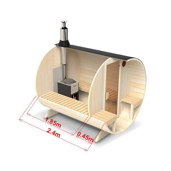 Barrel sauna S2VT