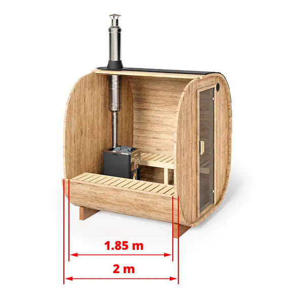 Round cube sauna SQR2T