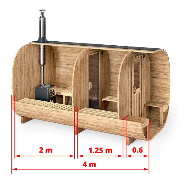 Round Cube sauna SQR4PVT
