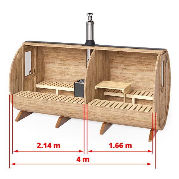 Barrel sauna S4DT