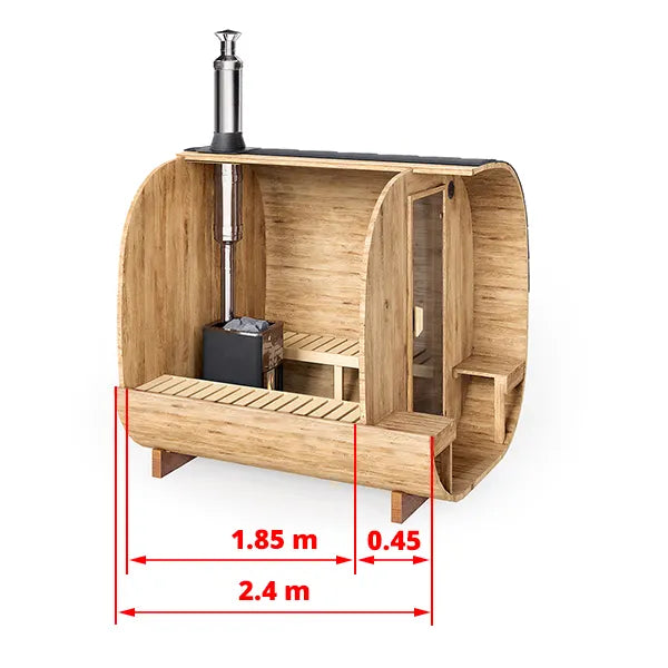 Round cube sauna SQR2VT