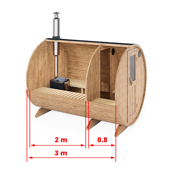 Barrel sauna S3PT