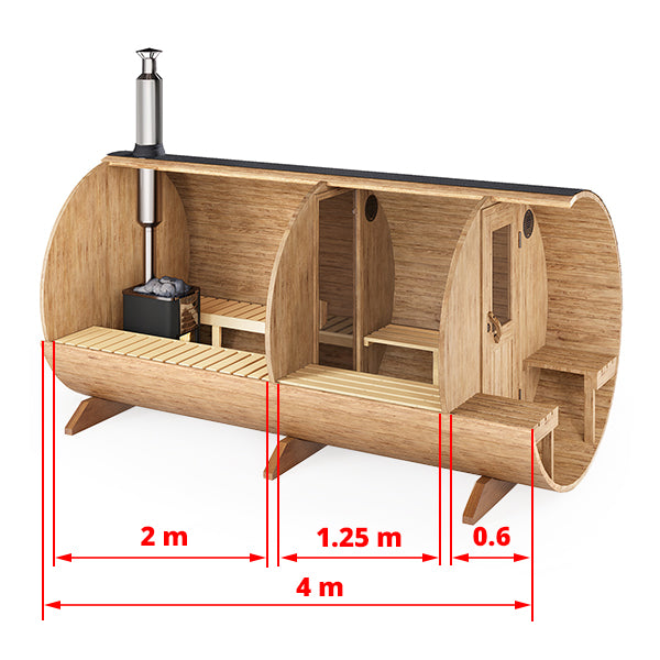 Barrel sauna S4PVT