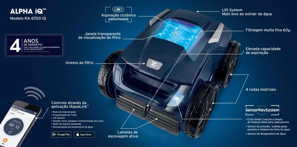 Automatski usisivač/robot Alpha RA 6700IQ Zodiac