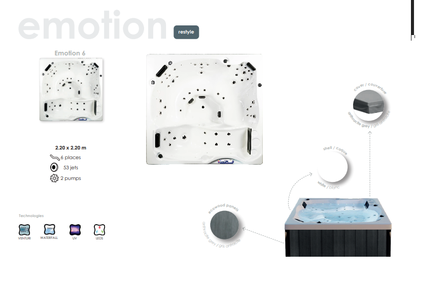 Emotion 6-Hidromasažna kada