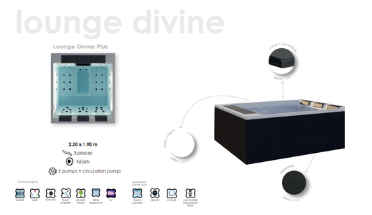 Lounge Divine Plus-Hidromasažna kada